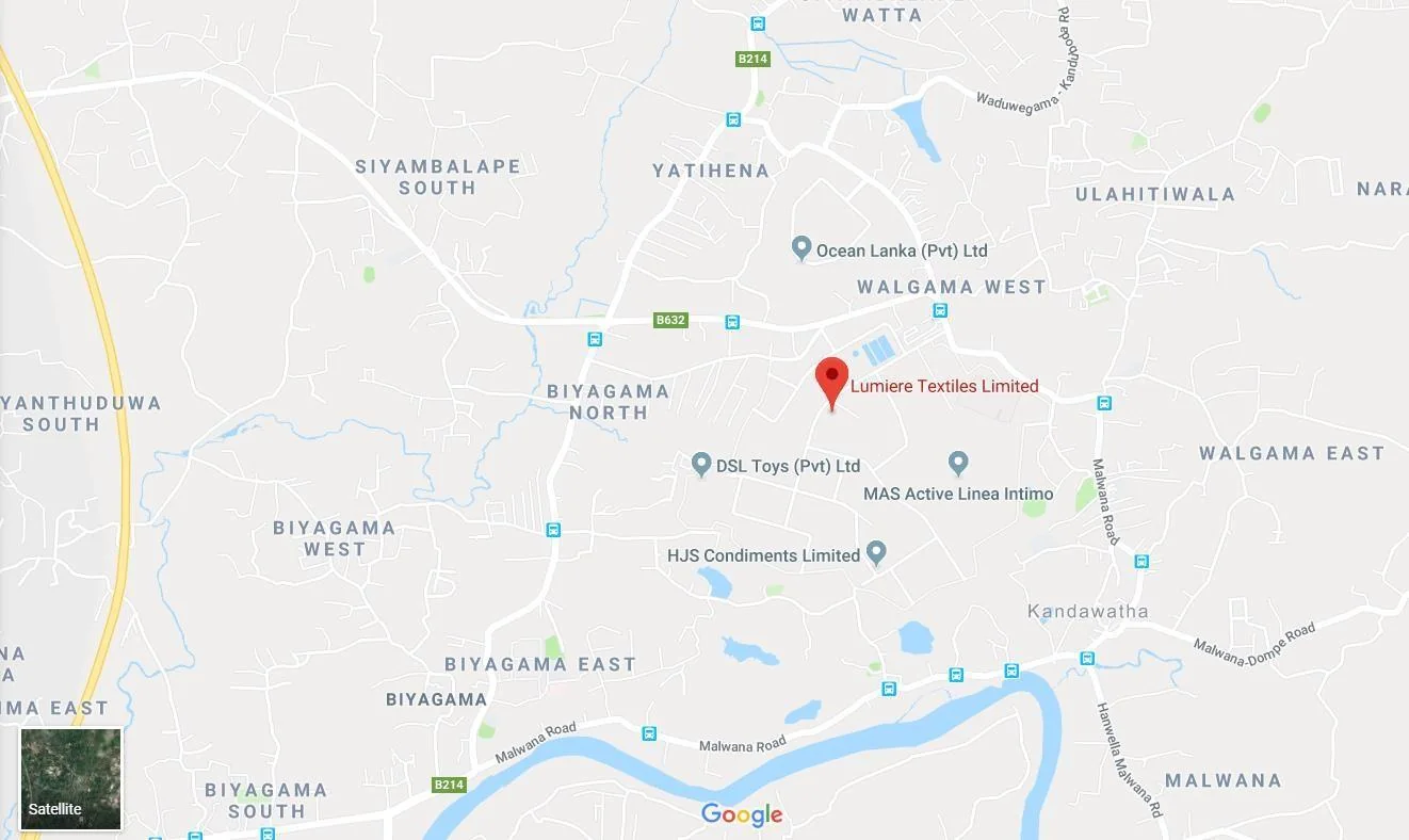 Map showing Lumiere Textiles location